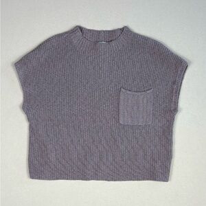 Free People Beach Freya Sweater Women’s XS Purple Knit Sleeveless Top Ribbed